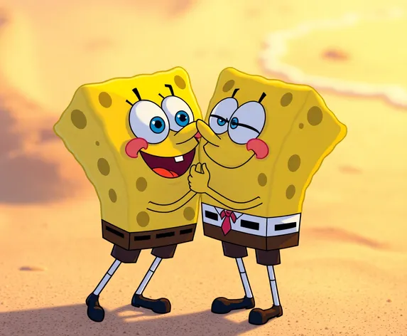 spongbob kissing