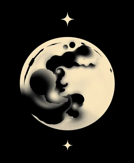 new moon tattoo clipart