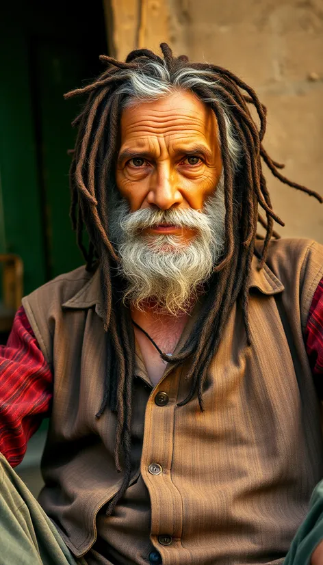 old man with dreadlocks