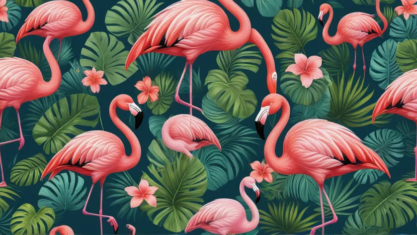 cartoon flamingo