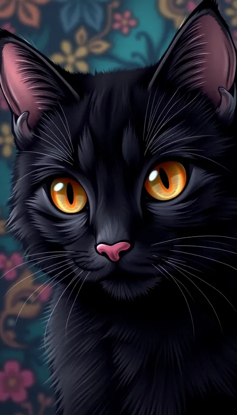 anime cat black