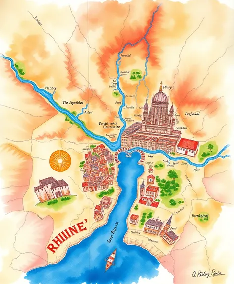 map of rhine river