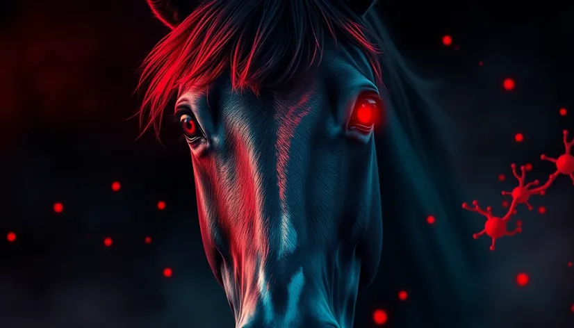 horse with red eyes