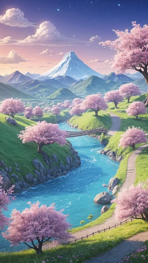 Viral anime nature wallpaper