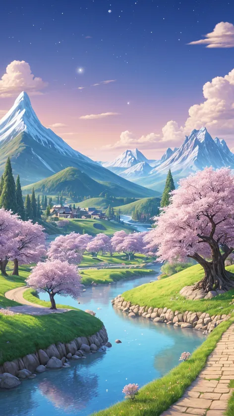 Viral anime nature wallpaper