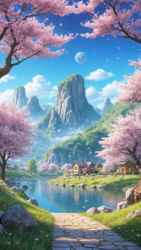 Viral anime nature wallpaper