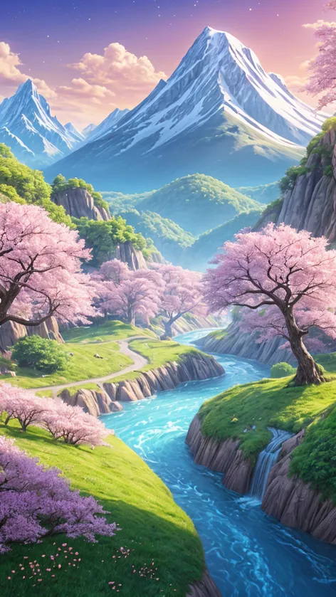 Viral anime nature wallpaper