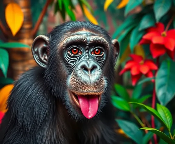 chimpanzee lipstick