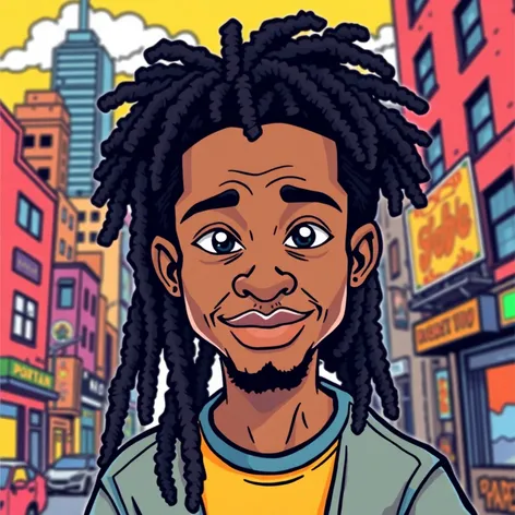 cartoon with locs