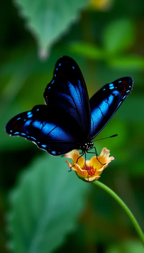 blackish blue butterfly