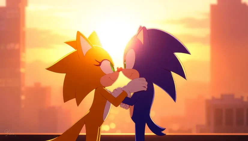 sonic and tails kiss