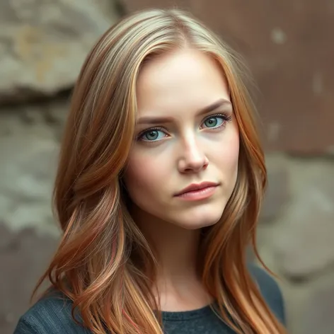 blonde with red highlights