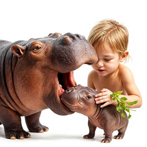 kid feeding a baby