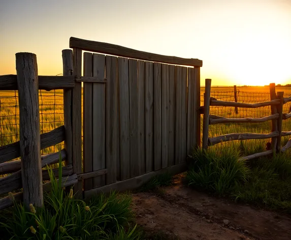 wooden fence gate