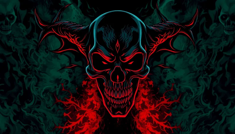 evil skull images