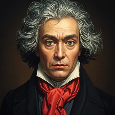 painting of beethoven with