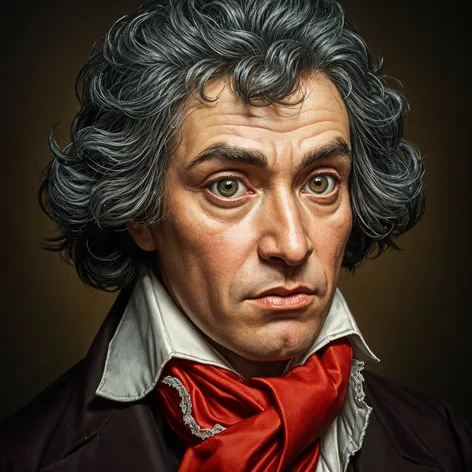 painting of beethoven with