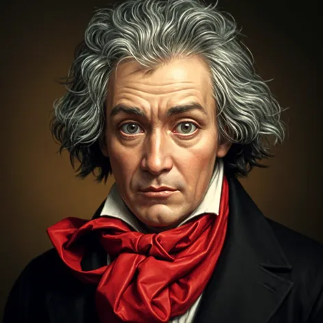 painting of beethoven with