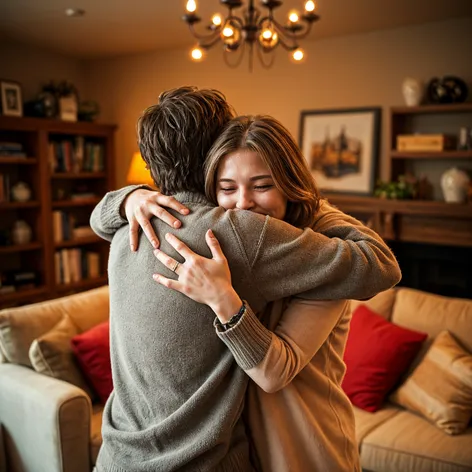 two people hugging each