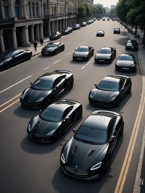 big black cars