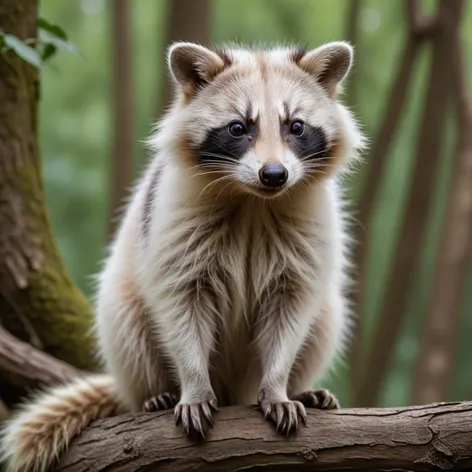 albino racoon