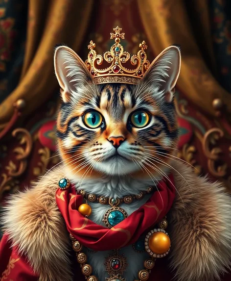 cat wearing a crown