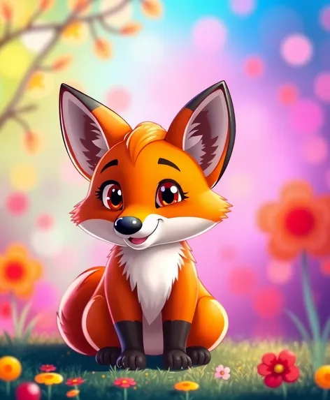 cute animated fox