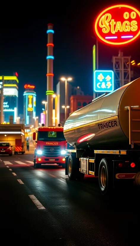 truck with tanker