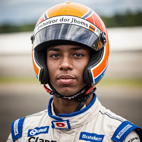 Young black male racing