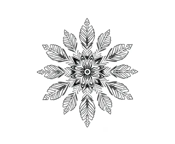 snowflake doodle