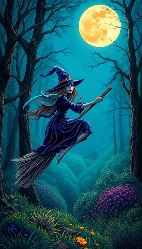 witch on a broom