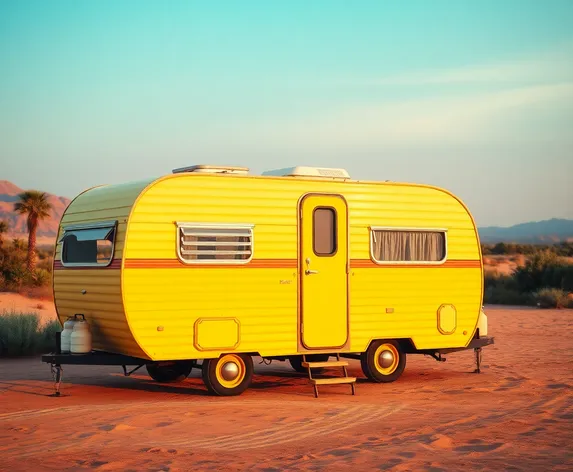 yellow caravan 70s