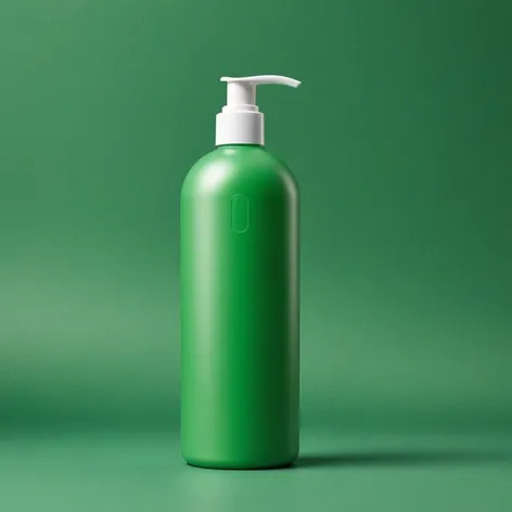 green shampoo bottle