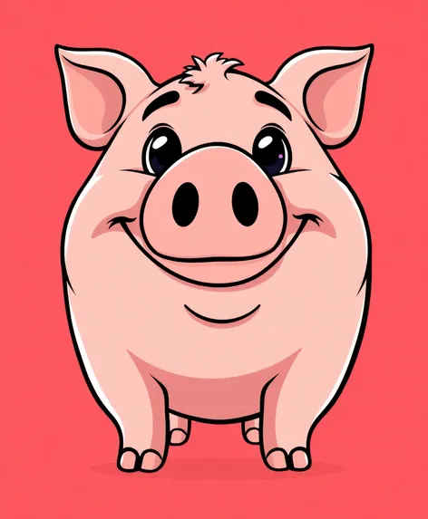 pig face drawing