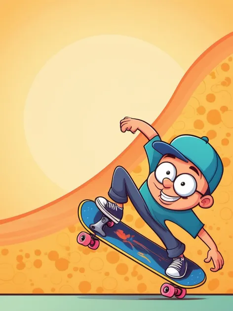 cartoon skateboard