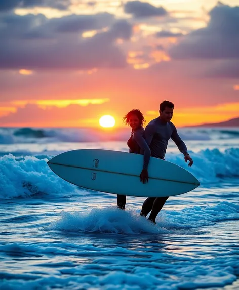 surfing with a partner