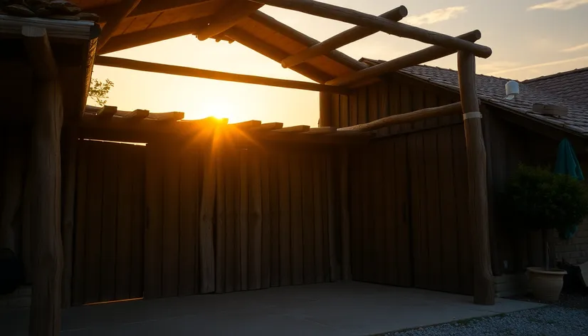 wooden carport