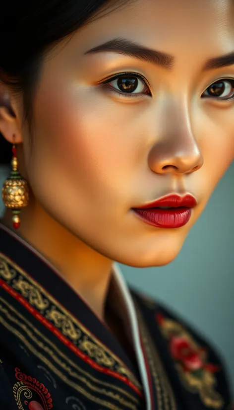 asian women curved jaw