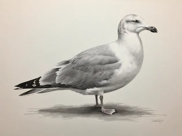 seagull drawing