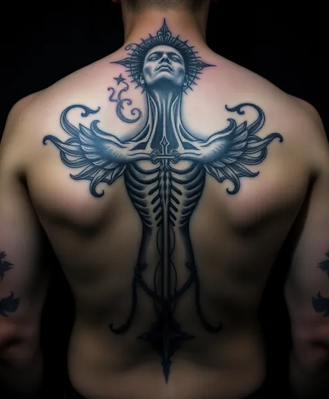 tattoo on back cross