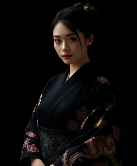 black kimono female