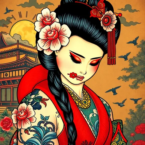 tattoos of a geisha