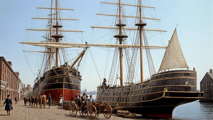 3 masted passenger steamship