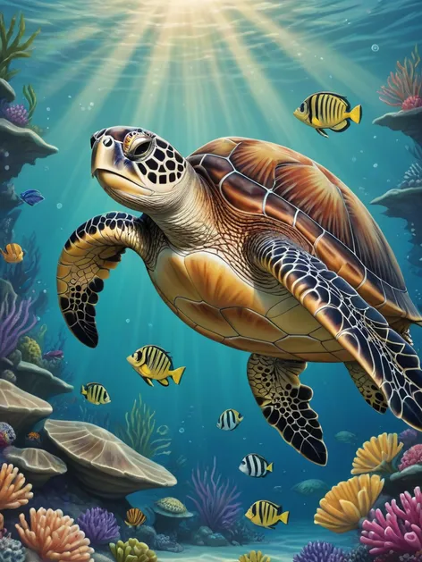 cartoon sea turtle