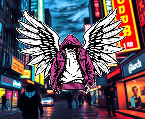 angel wings streetwear design