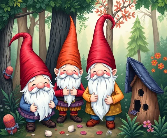 gnome coloring pages