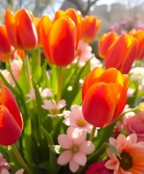 orange tulips