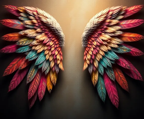 angel wings with background