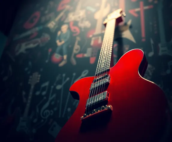 red electric guitar