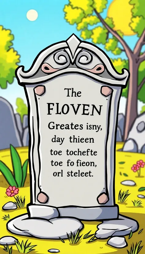 cartoon gravestone